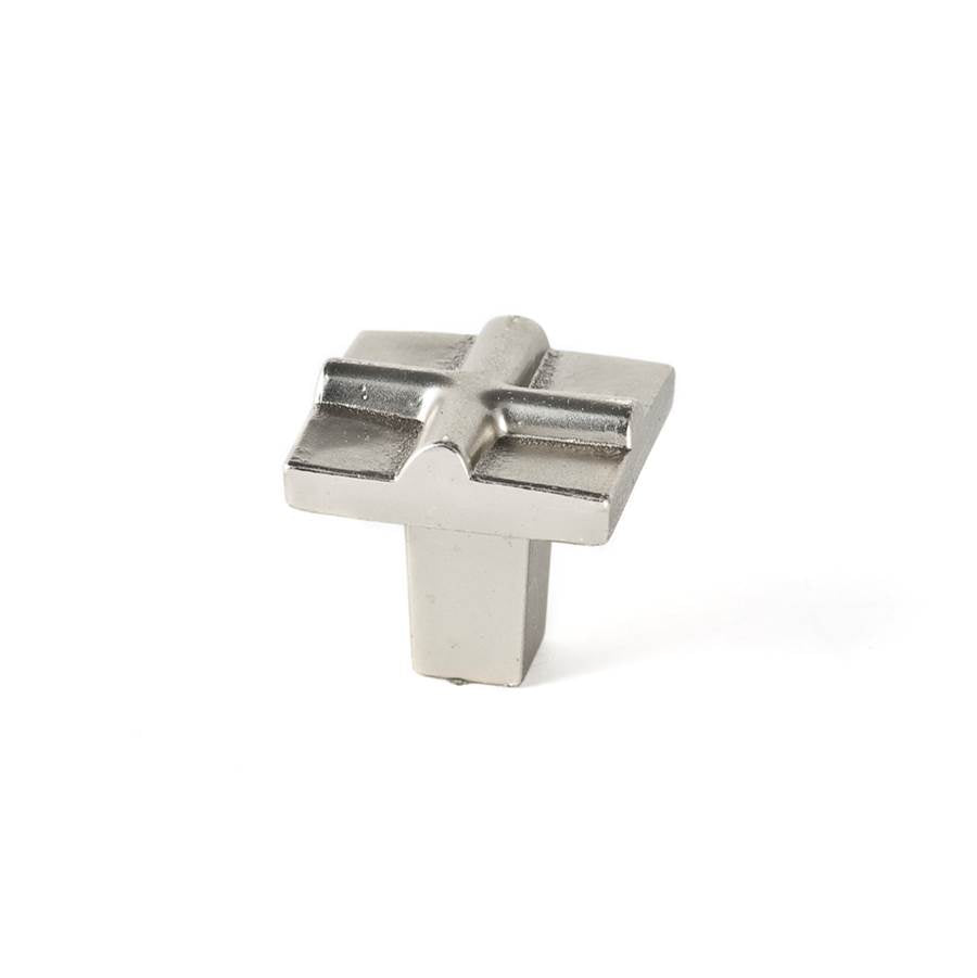 Du Verre - Rio Small Cross Knob 1 Inch - Satin Nickel - Satin Nickel