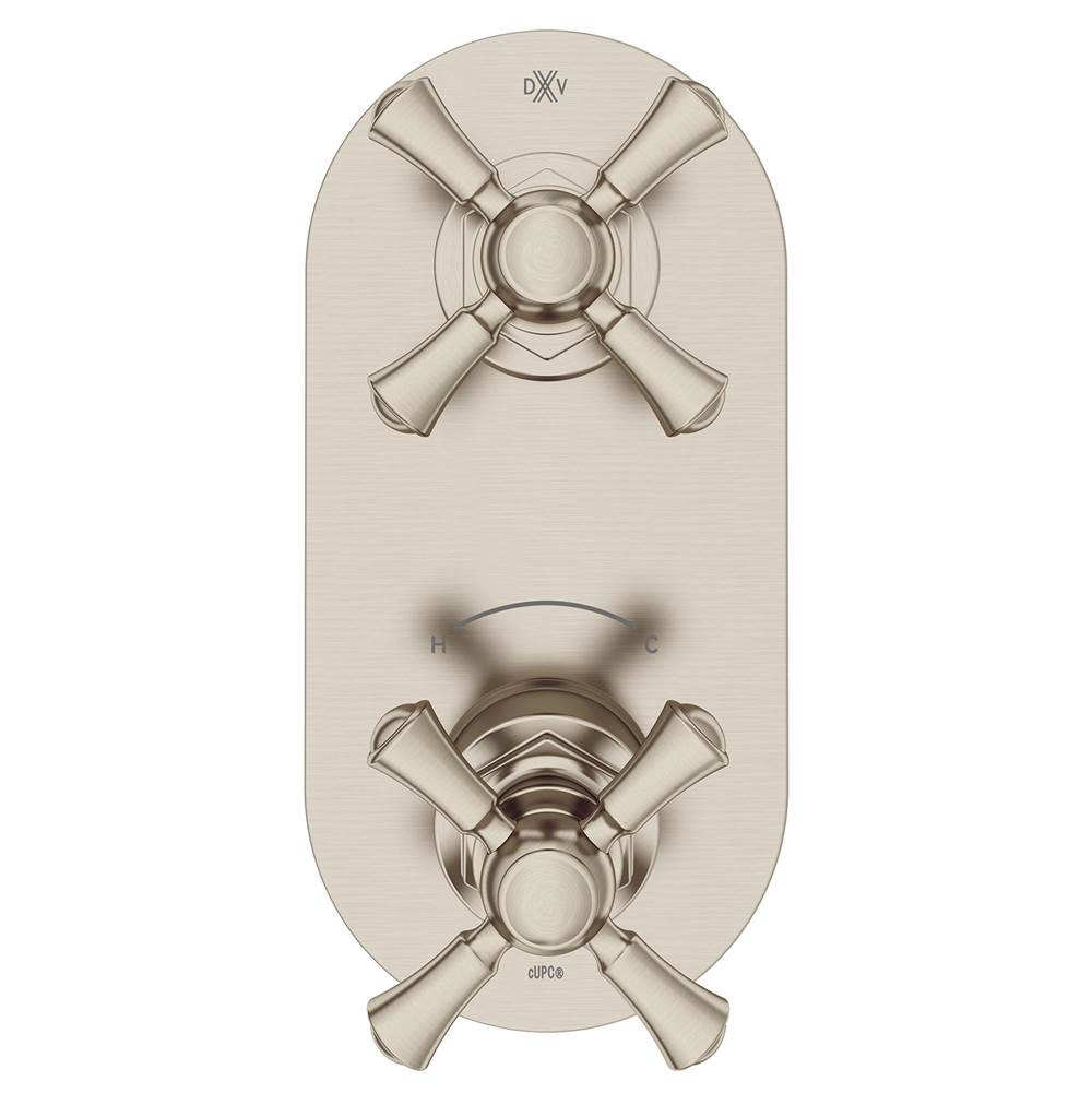 Oak Hill 2-Handle Thermostatic Valve Trim Only with Cross Handles