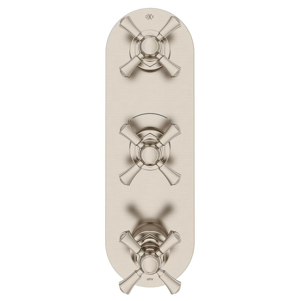 Oak Hill 3-Handle Thermostatic Valve Trim Only with Cross Handles