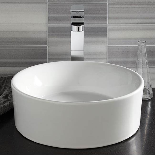 Equility Single Handle Vessel Bathroom Faucet with Lever Handle and Grid Drain