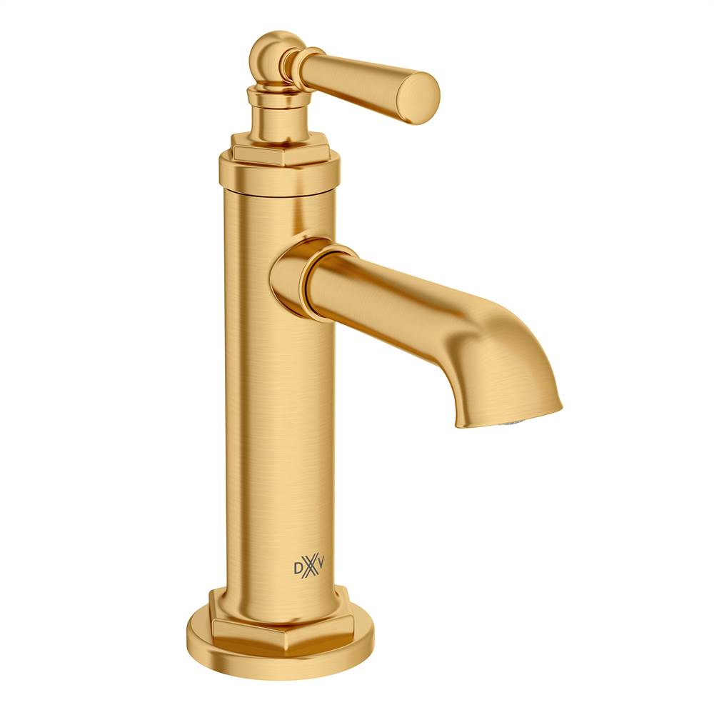 DXV - Oak Hill Single Handle Bathroom Faucet with Lever Handle - Satin Brass