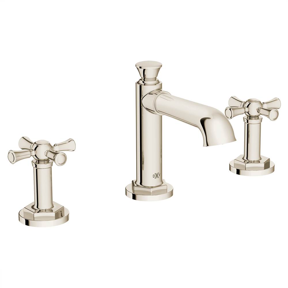 DXV - Oak Hill 2-Handle Widespread Bathroom Faucet with Cross Handles - Platinum Nickel
