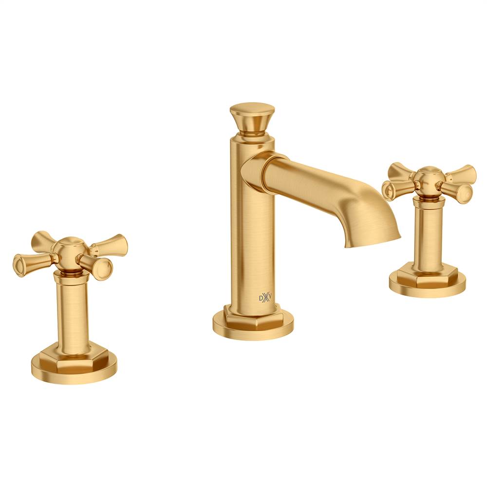 DXV - Oak Hill 2-Handle Widespread Bathroom Faucet with Cross Handles - Satin Brass