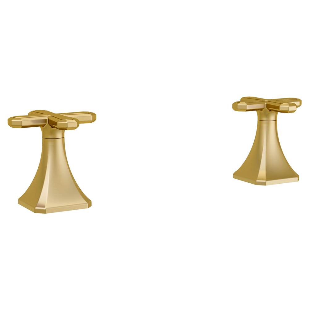 DXV - Belshire Cross Handles Only for Widespread Bathroom Faucet - Satin Brass