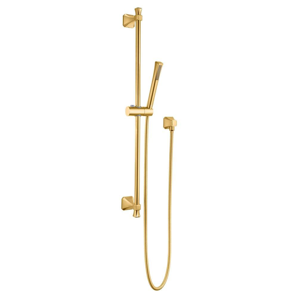 DXV - Belshire Personal Hand Shower Set with Adjustable 30 in. Slide Bar - Satin Brass