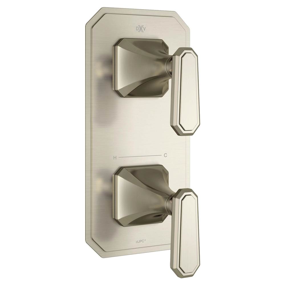DXV - Belshire 2-Handle Thermostatic Valve Trim Only with Lever Handles - Brushed Nickel