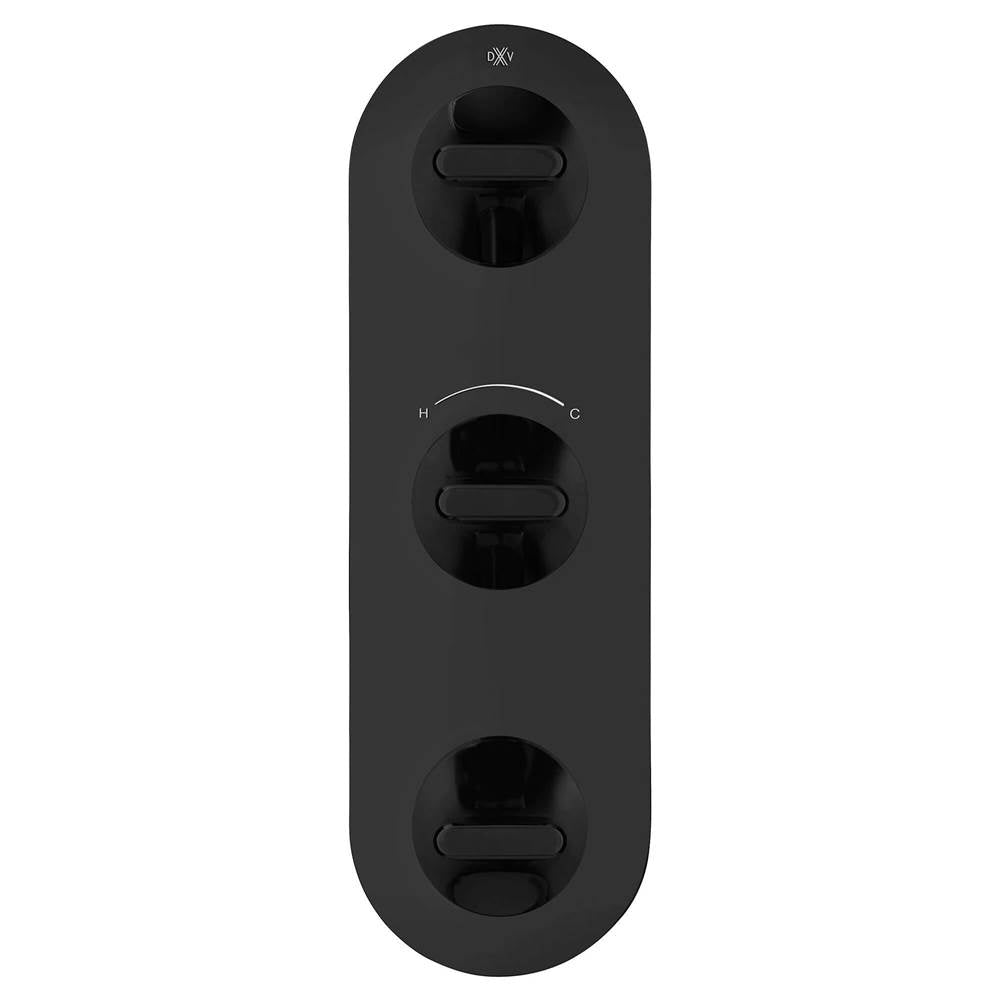 DXV - DXV Modulus 3-Handle Thermostatic Valve Trim Only - Matte Black