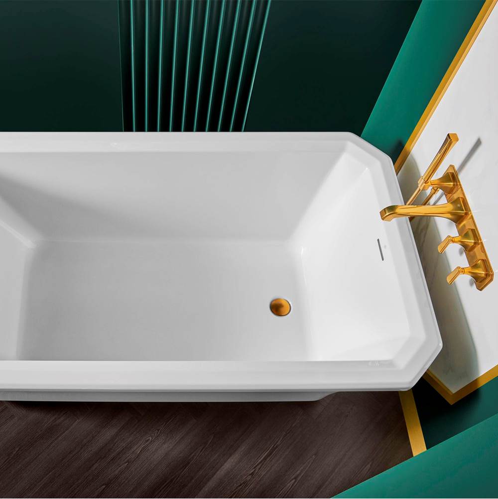 Belshire 2-Handle Wall Mount Bathtub Faucet with Hand Shower and Lever Handles