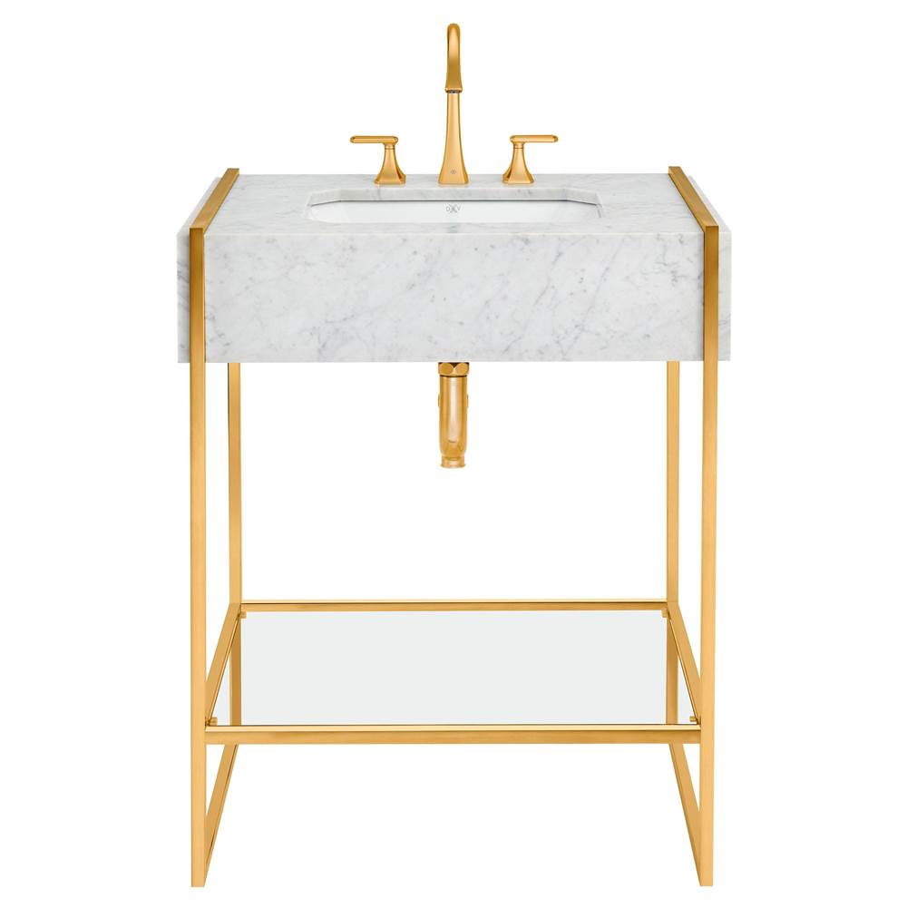 Belshire 30 in. Console Legs with Glass Shelf