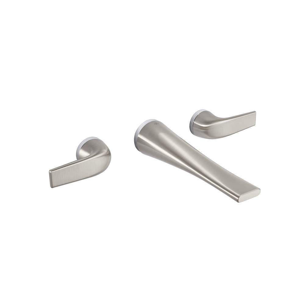 DXV - DXV Modulus 2-Handle Wall Mount Widespread Bathroom Faucet with Lever Handles - Brushed Nickel