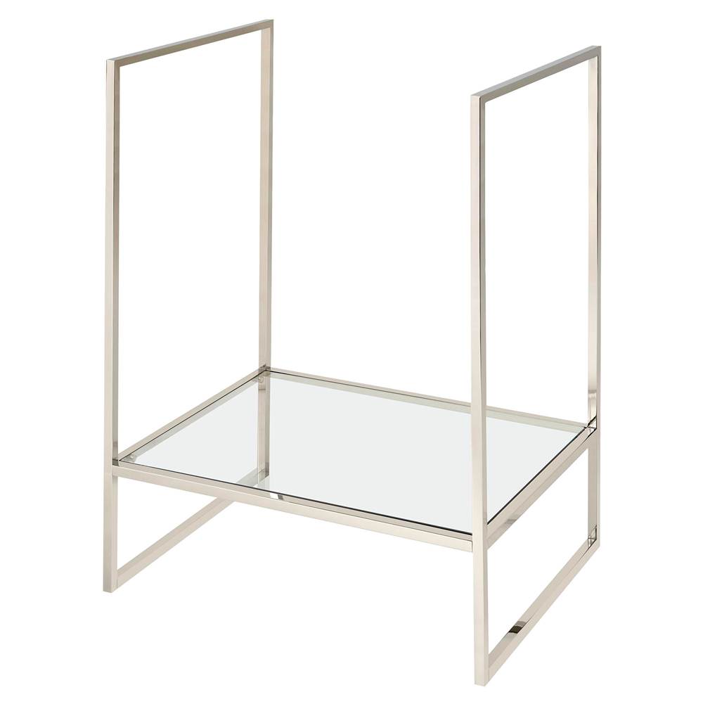 Belshire 30 in. Console Legs with Glass Shelf