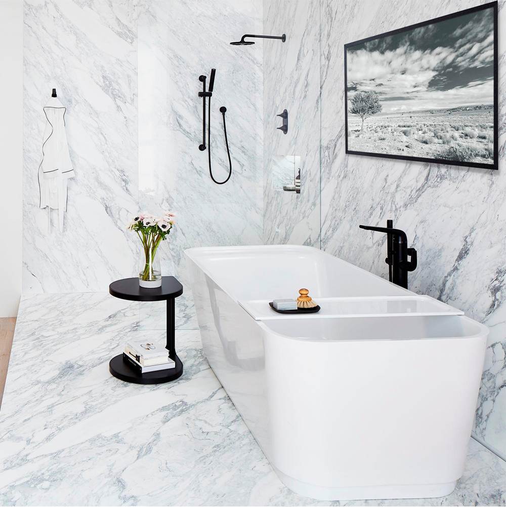 DXV Modulus Single Handle Floor Mount Bathtub Filler with Hand Shower and Lever Handle