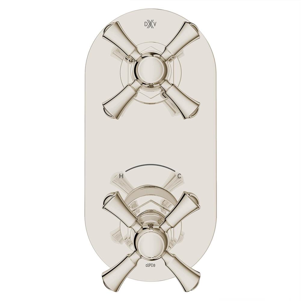 Oak Hill 2-Handle Thermostatic Valve Trim Only with Cross Handles