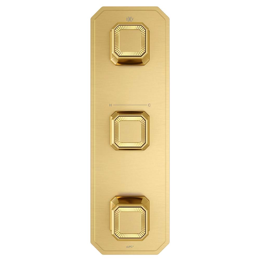 Belshire 3-Handle Thermostatic Valve Trim Only with Cushion Handles