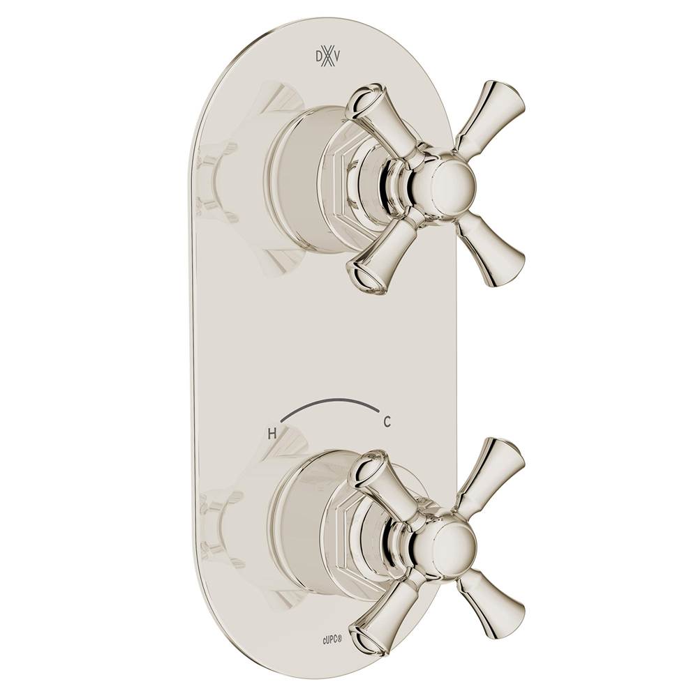 Oak Hill 2-Handle Thermostatic Valve Trim Only with Cross Handles