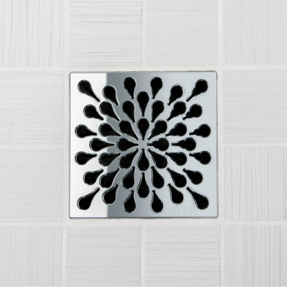 Ebbe - SPLASH - Polished Chrome - Unique Drain Cover - Polished Chrome