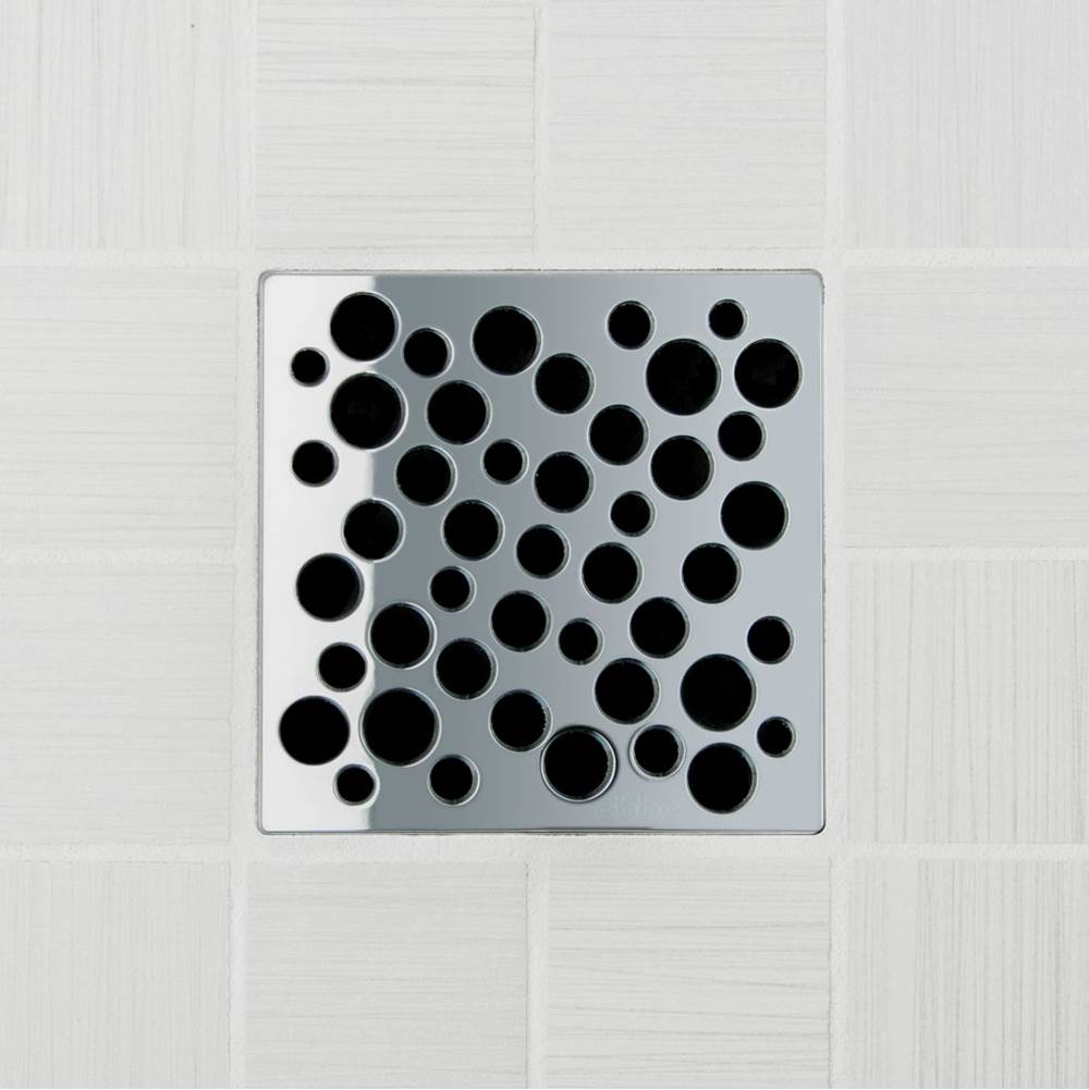 Ebbe - BUBBLES - Polished Chrome - Unique Drain Cover - Polished Chrome