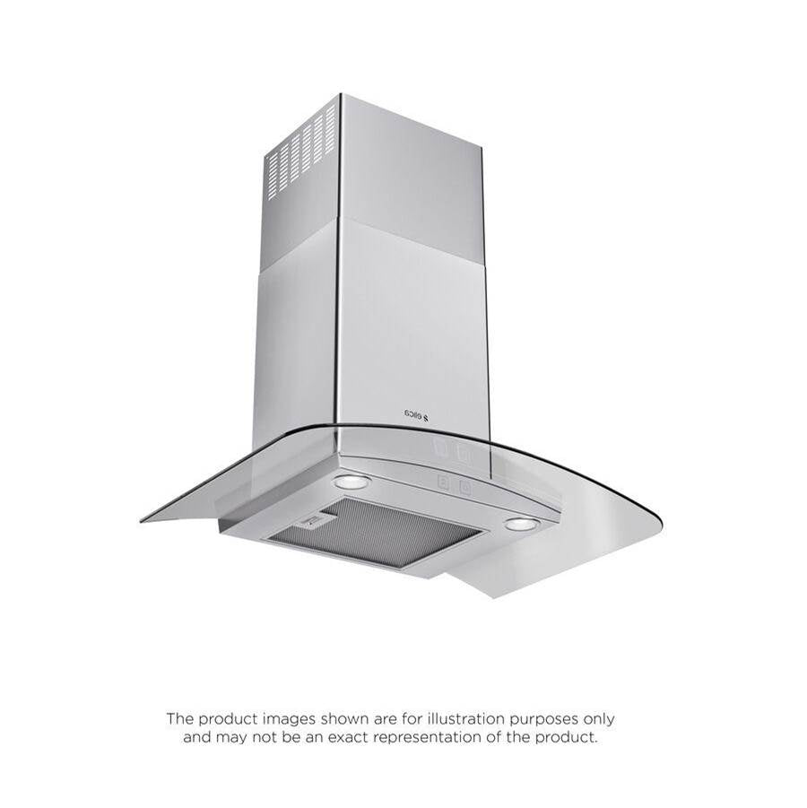 Elica - Potenza 30'' W x 19 11/16'' D x 1 15/16'' H, 400 CFM, SS Plus Clear Glass; 4 Speed, Electronic Touch Push Buttons; CFM Reduction System