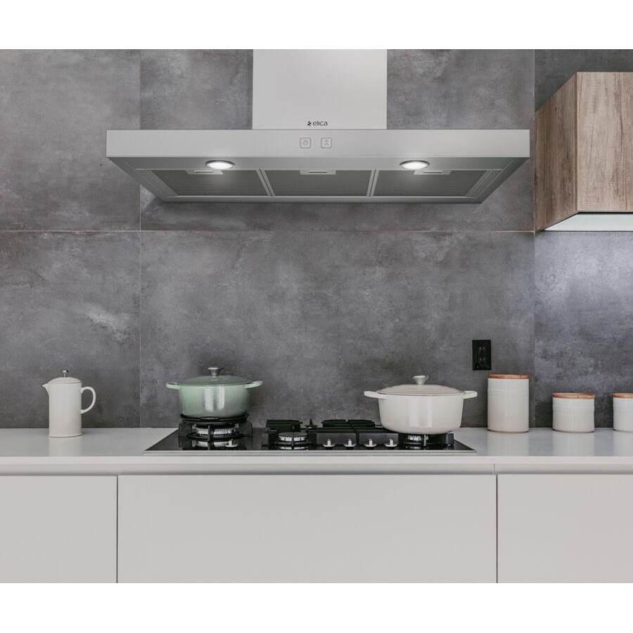 Elica - Toblino 30'' W x 19 11/16'' D x 1 9/16'' H, 400 CFM, Stainless; 4 Speed Electronic Touch Button Controls; CFM Reduction System