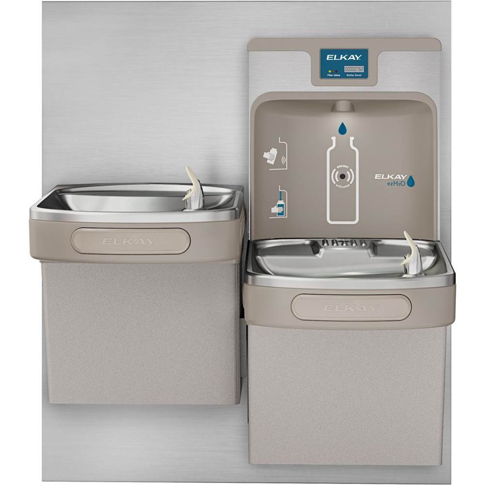 Stainless Steel Back Panel for Bi-Level EZ Bottle Filling Station
