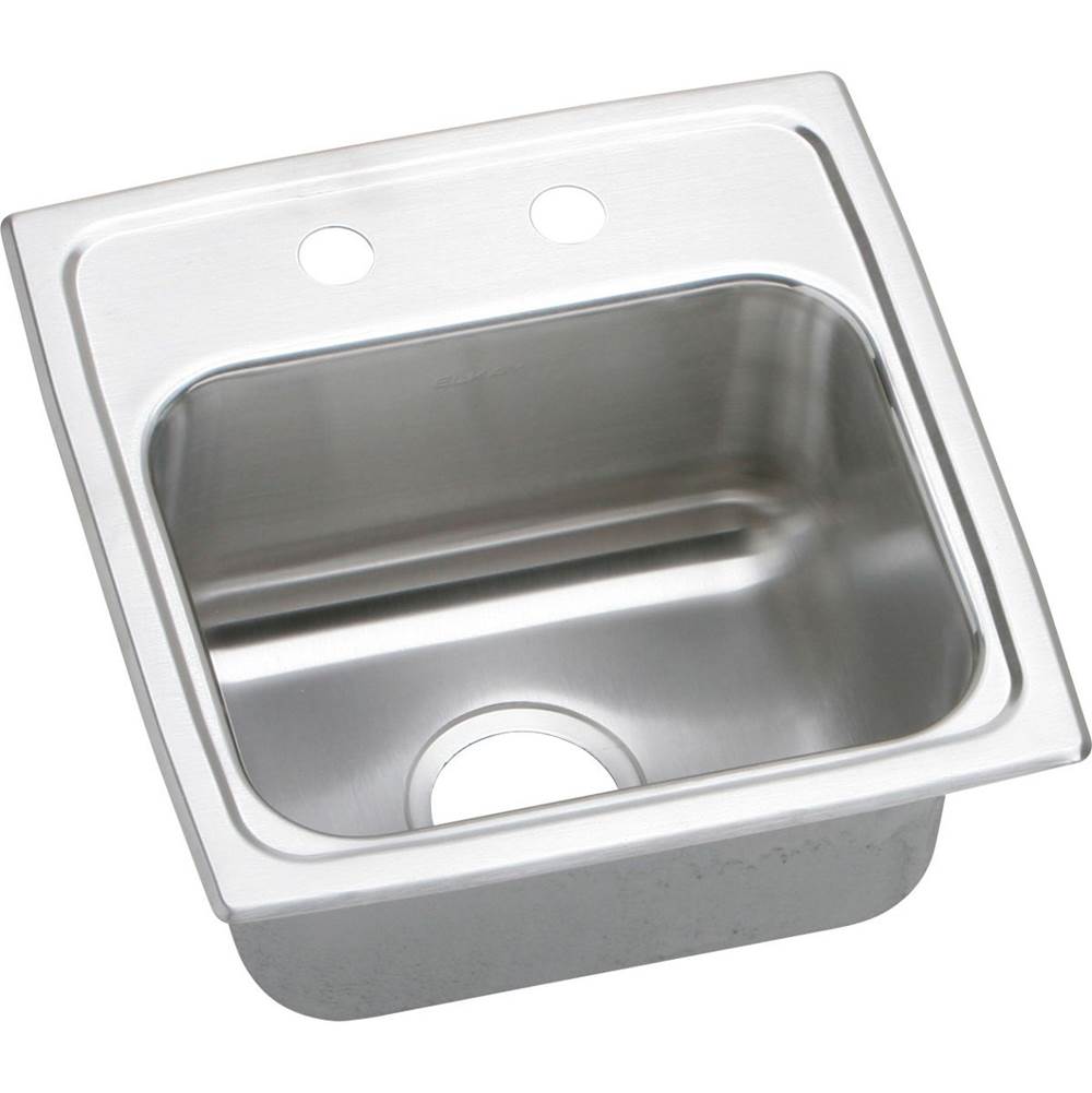 Elkay - 18 Gauge Stainless Steel 15'' x 15'' x 7.125'' Single Bowl Top Mount Bar/Prep Sink - Lustertone