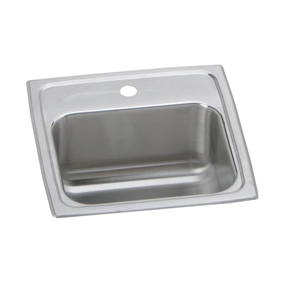 Elkay - 18 Gauge Stainless Steel 15'' x 15'' x 7.125'' Single Bowl Drop-in Bar/Prep Sink - Lustrous Satin