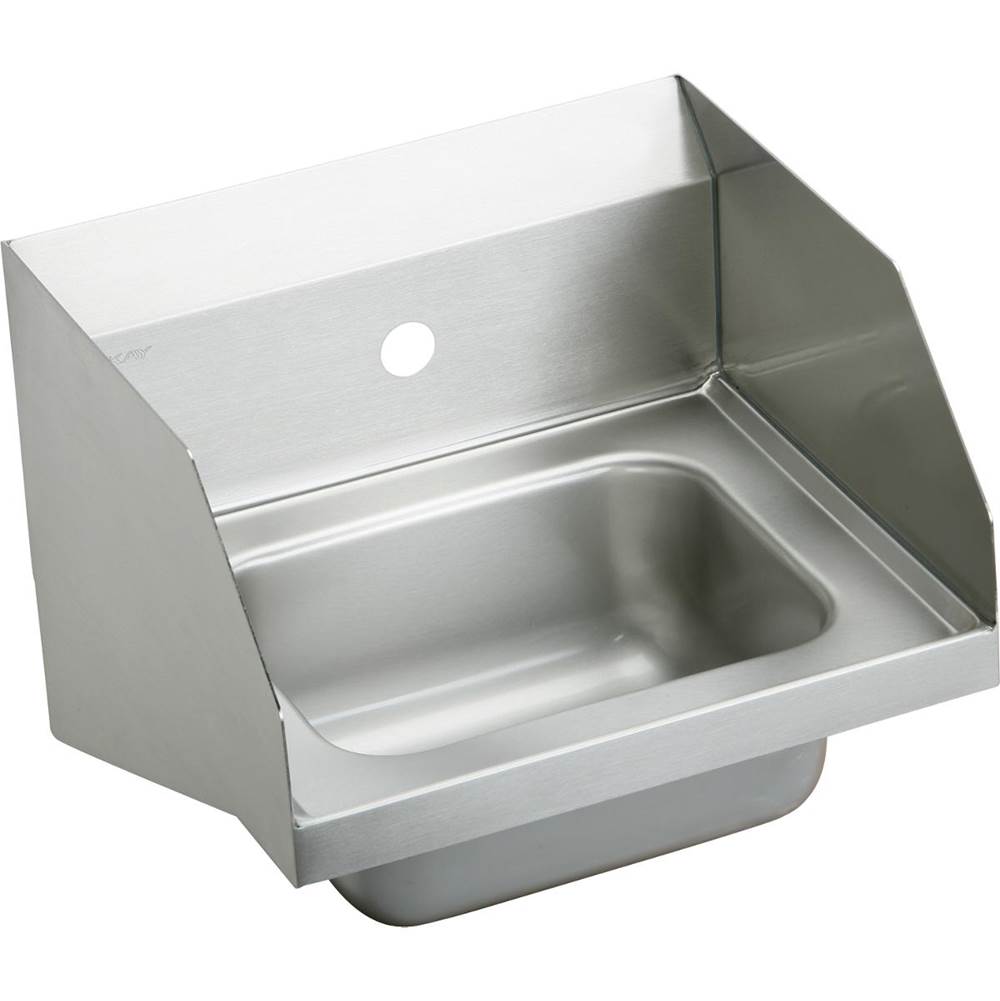 Elkay - STAINLESS STEEL HAND SINK W/ SIDE SPLASHES - Buffed Satin