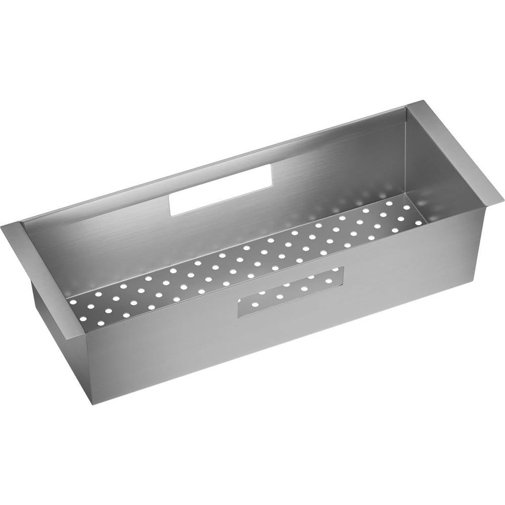 Elkay - Circuit Chef Stainless Steel 17'' x 6-5/8'' x 4'' Colander - Lustrous Satin