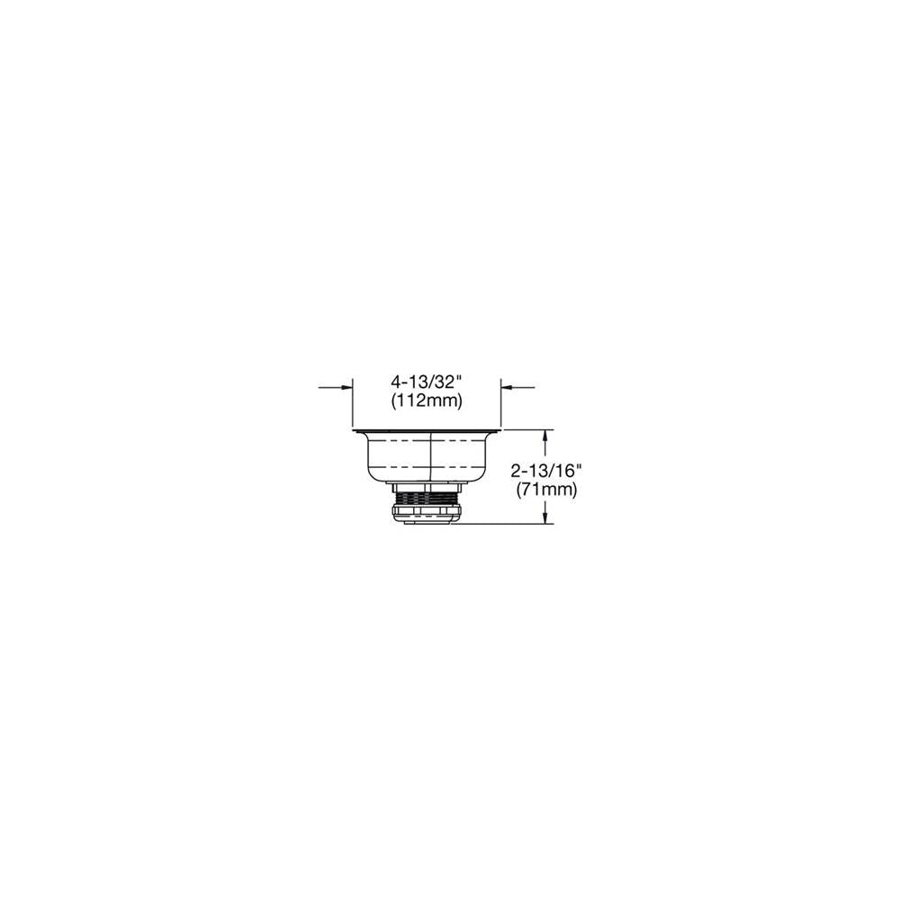 Dayton 3-1/2'' Stainless Steel Drain