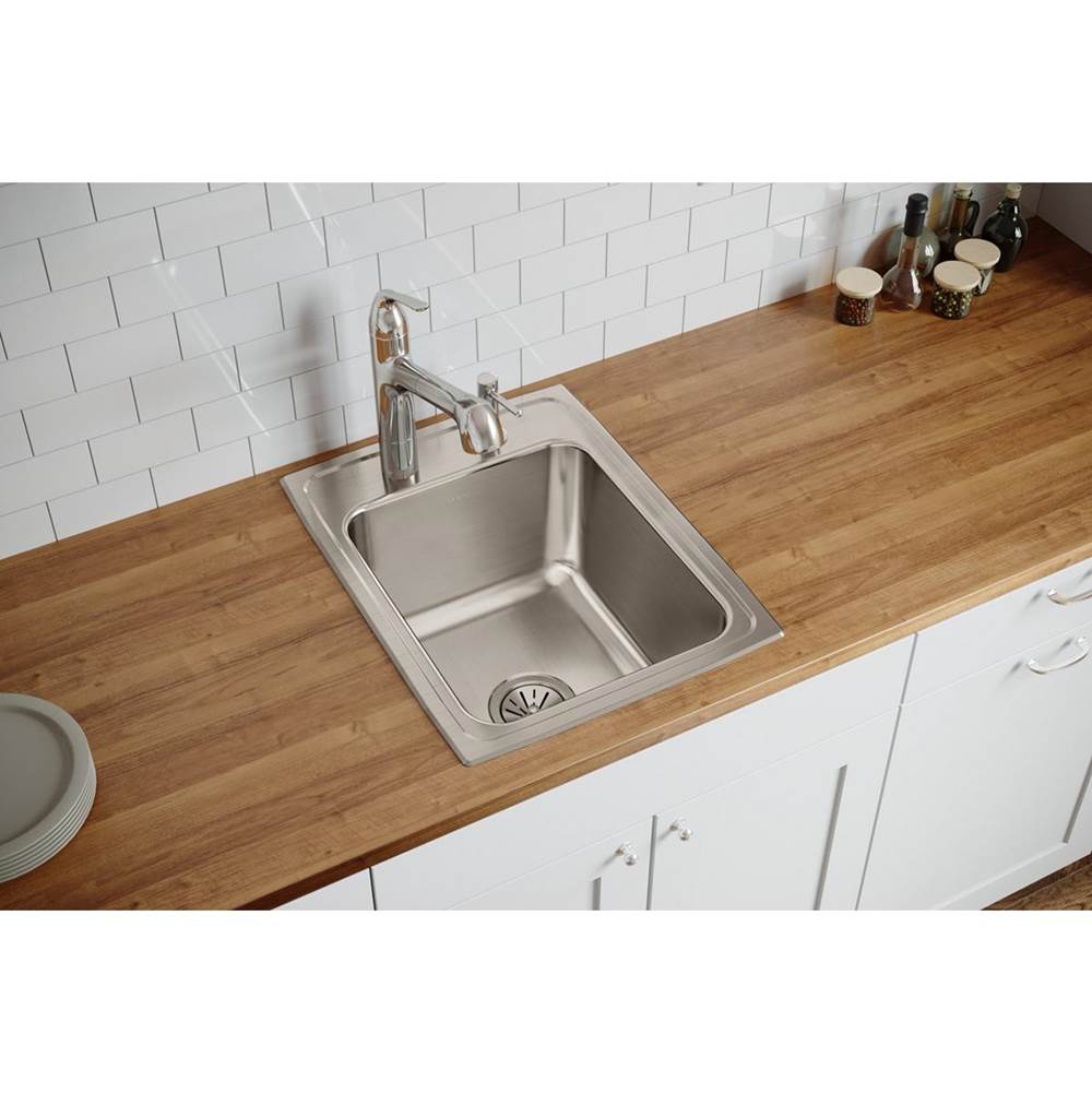 18 Gauge Stainless Steel 17'' x 22'' x 10.125'' Single Bowl Drop-in Kitchen Sink
