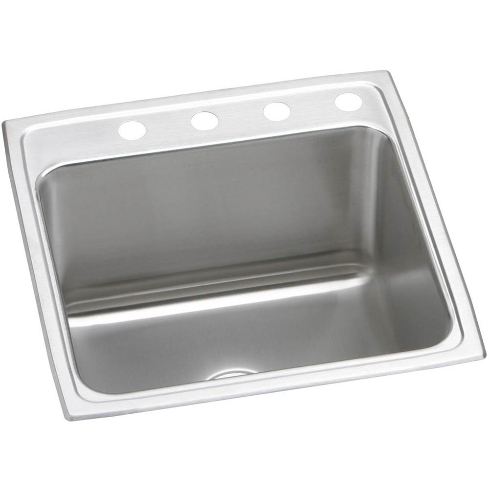 Elkay - 18 Gauge Stainless Steel 22'' x 22'' x 10.125'' Single Bowl Drop-in Kitchen Sink - Lustrous Satin