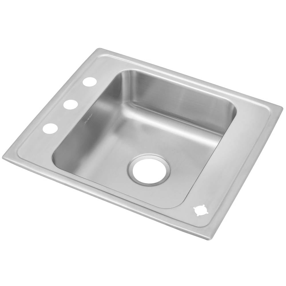 Elkay - 18 Gauge Stainless Steel 25'' x 22'' x 7.625'' Single Bowl Drop-in Sink - Lustrous Satin