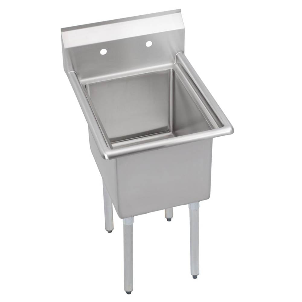 Elkay - 1 Compartment Sink, 21X26 OA, 16X20 Bowl, 12 Deep, No DBs, SS Legs, 18 GA 300 Series SS, NSF - No.4 Finish