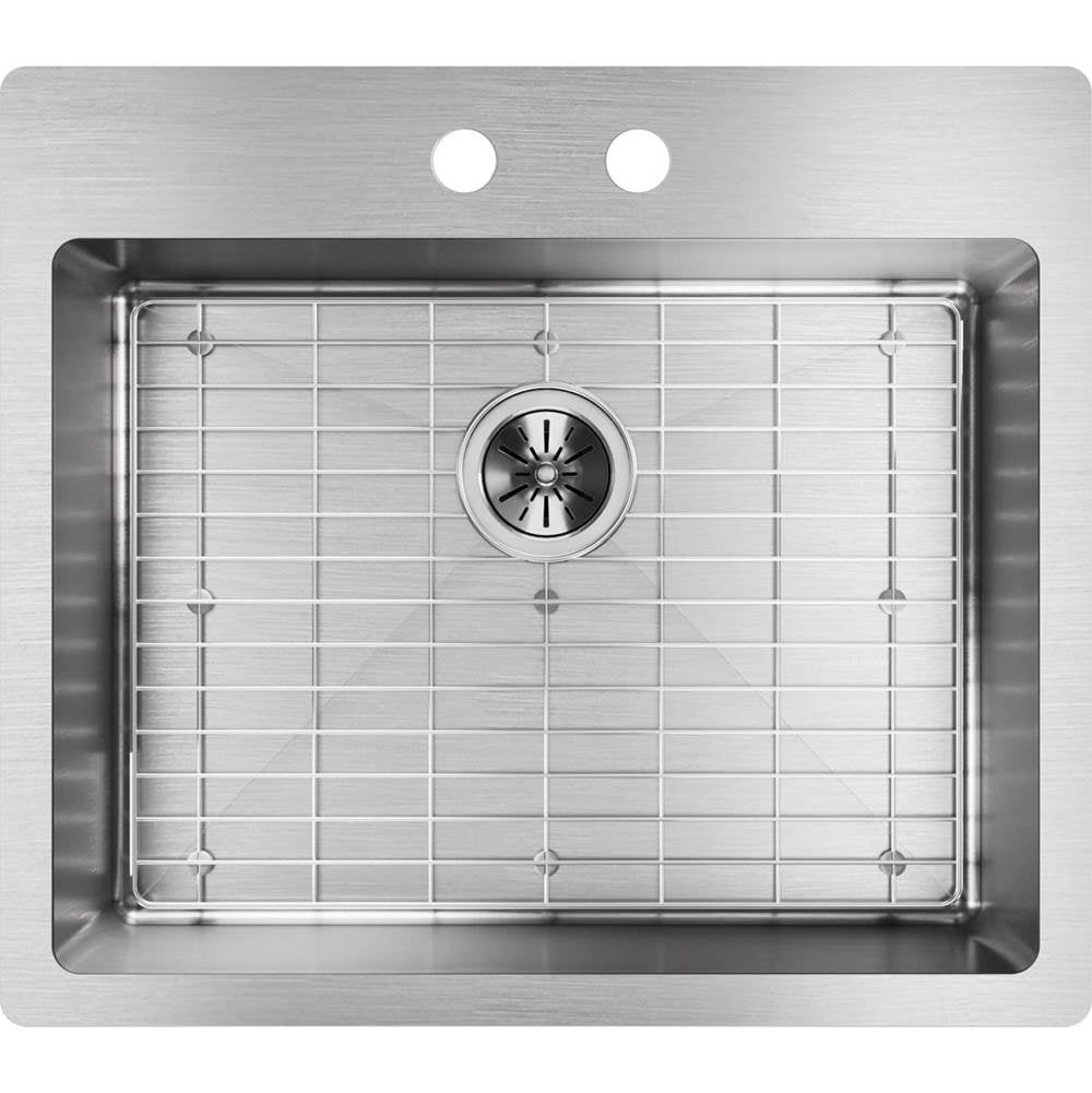 18 Gauge Stainless Steel 25'' x 22'' x 9'' Single Bowl Dual Mount Kitchen Sink Kit