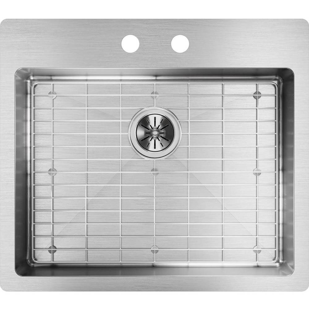 18 Gauge Stainless Steel 25'' x 22'' x 6'' Single Bowl Dual Mount Kitchen Sink Kit