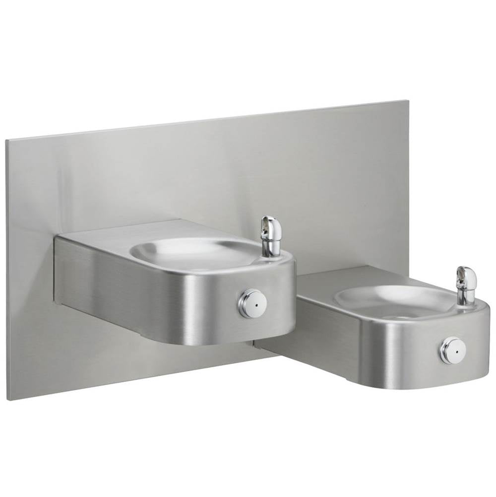 Elkay - Soft Sides Heavy Duty Bi-Level Reverse Fountain, Non-Filtered Non-Refrigerated Stainless - Stainless Steel