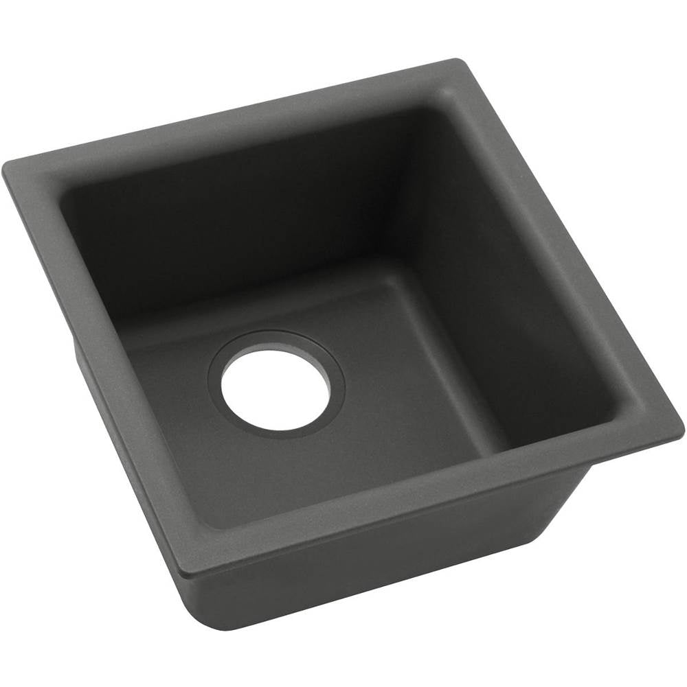 Elkay - Quartz Classic 15-3/4'' x 15-3/4'' x 7-11/16'' Single Bowl Dual Mount Bar Sink, Dusk Gray - Dusk Gray