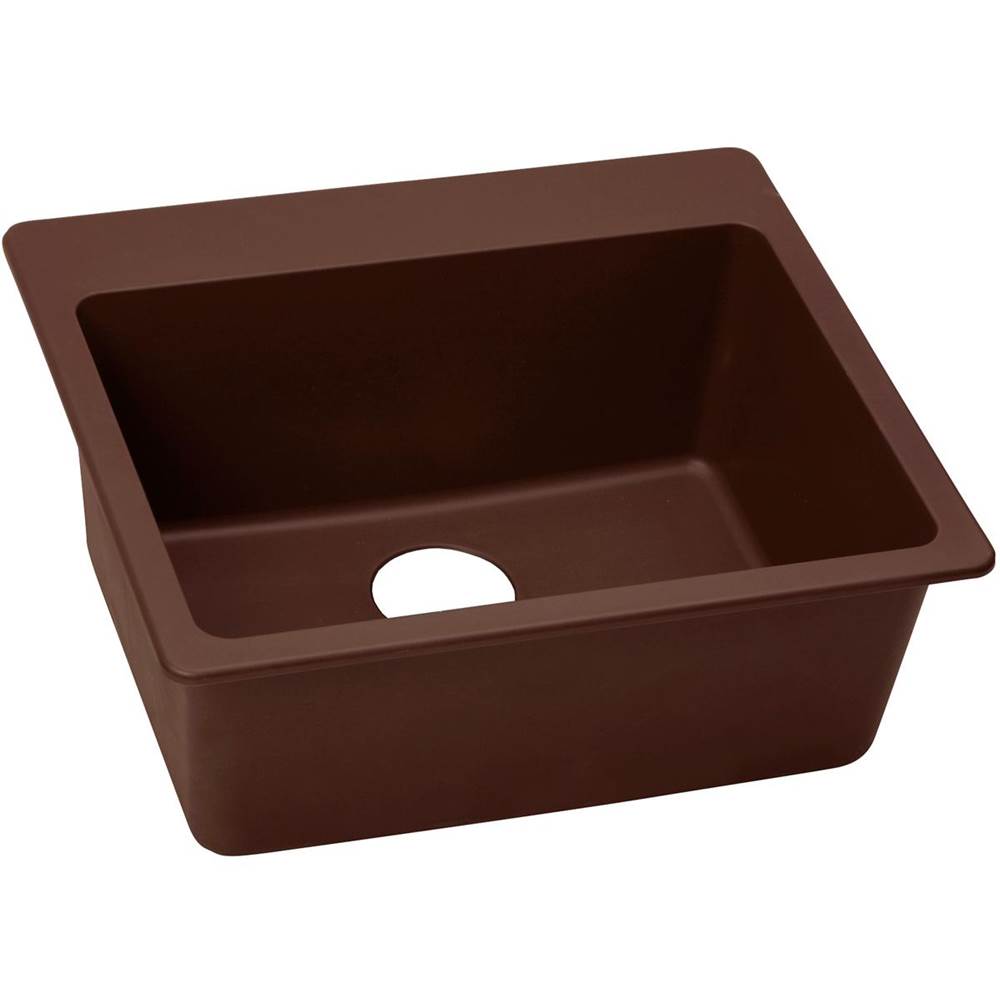 Elkay - Quartz Classic 25'' x 22'' x 9-1/2'' Single Bowl Drop-in Sink, Pecan