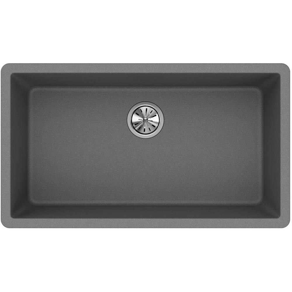 Quartz Classic 33'' x 18-7/16'' x 9-7/16'' Single Bowl Undermount Sink, Black