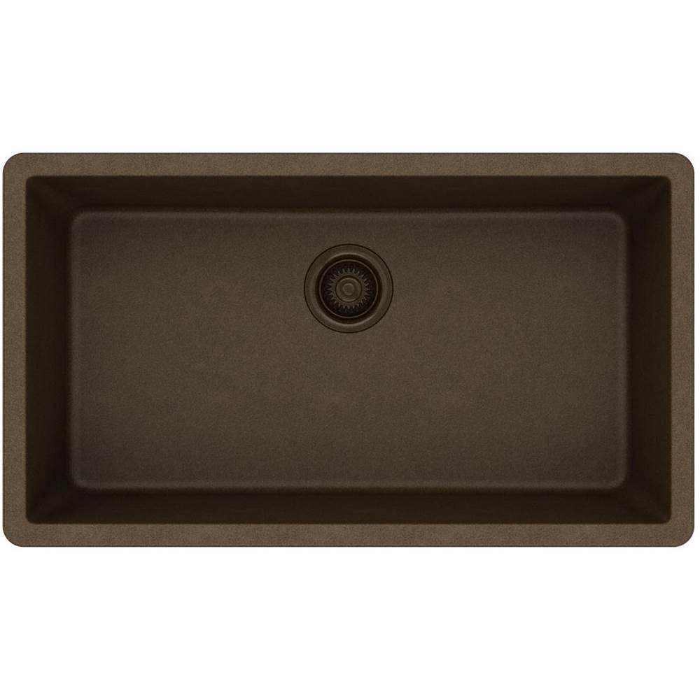 Quartz Classic 33'' x 18-7/16'' x 9-7/16'' Single Bowl Undermount Sink, Black