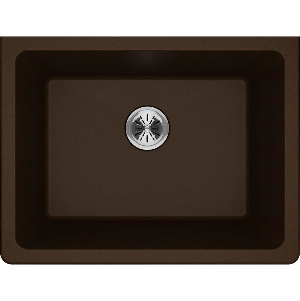 Quartz Classic 25'' x 18-1/2'' x 11-13/16'' Undermount Laundry Sink with Perfect Drain, Black