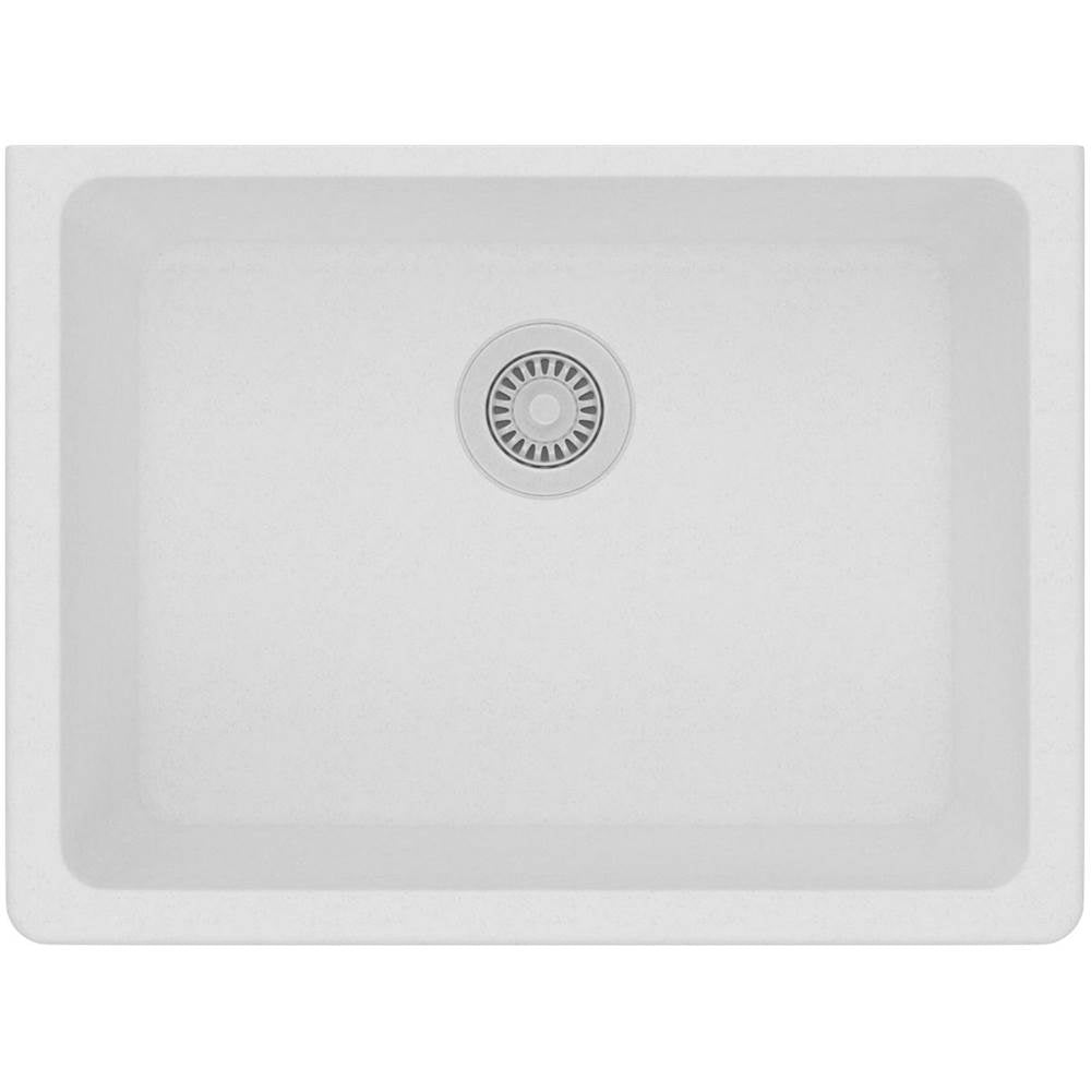 Quartz Classic 24-5/8'' x 18-1/2'' x 9-1/2'' Single Bowl Undermount Sink, Black