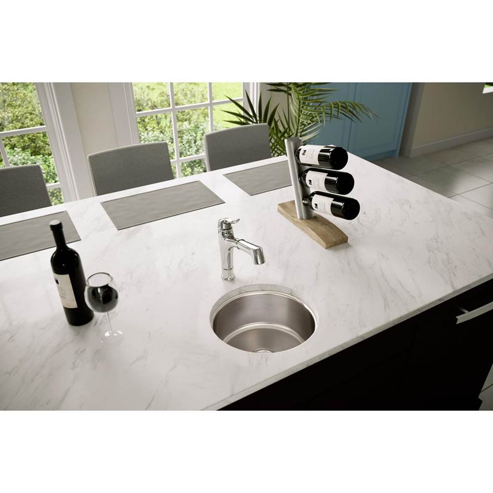 18 Gauge Stainless Steel 14.375'' x 14.375'' x 6'' Single Bowl Undermount Kitchen Sink