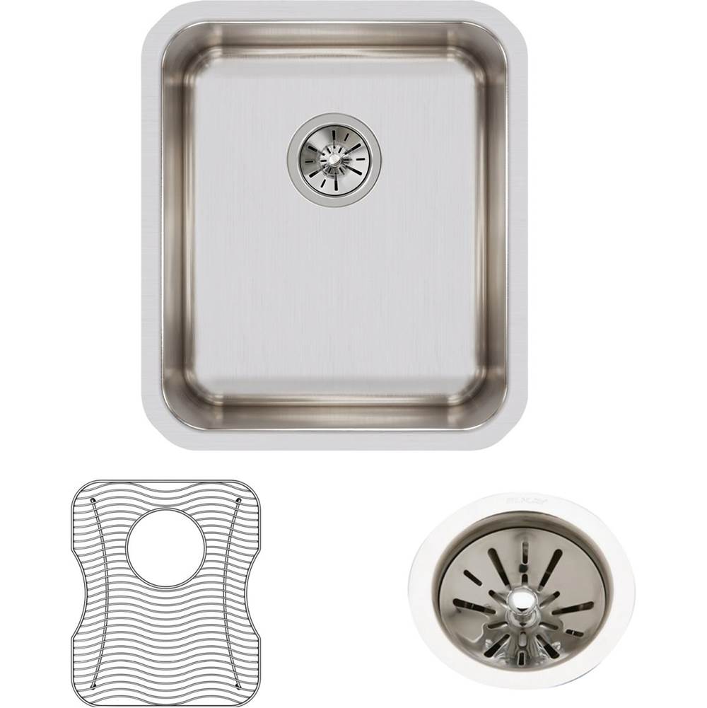 18 Gauge Stainless Steel 16'' x 18.5'' x 7.875'' Single Bowl Undermount Kitchen Sink Kit