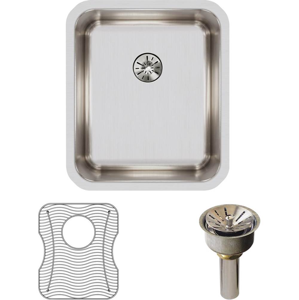 18 Gauge Stainless Steel 16'' x 18.5'' x 7.875'' Single Bowl Undermount Kitchen Sink Kit