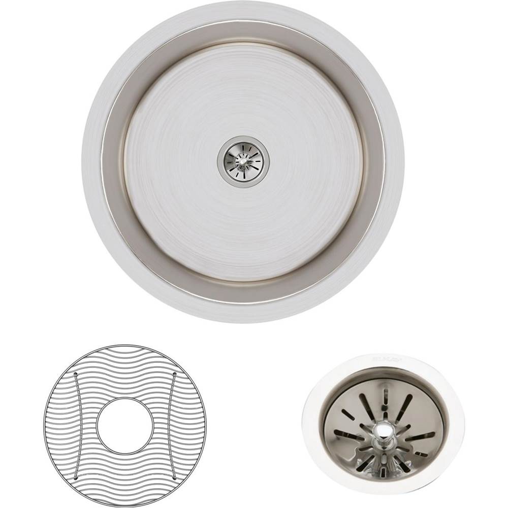 18 Gauge Stainless Steel 18.375'' x 18.375'' x 8'' Single Bowl Undermount Kitchen Sink Kit