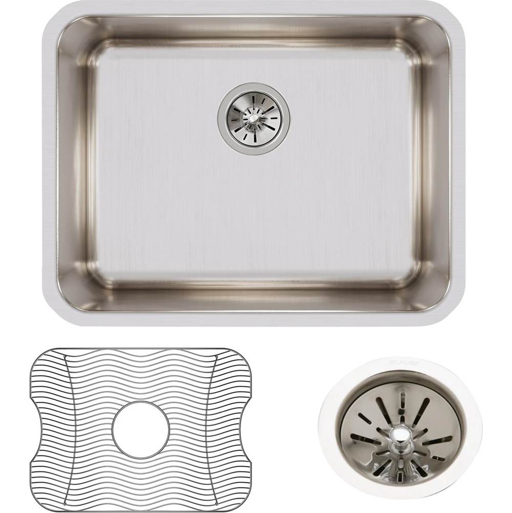 18 Gauge Stainless Steel 23.5'' x 18.25'' x 10'' Single Bowl Undermount Kitchen Sink Kit