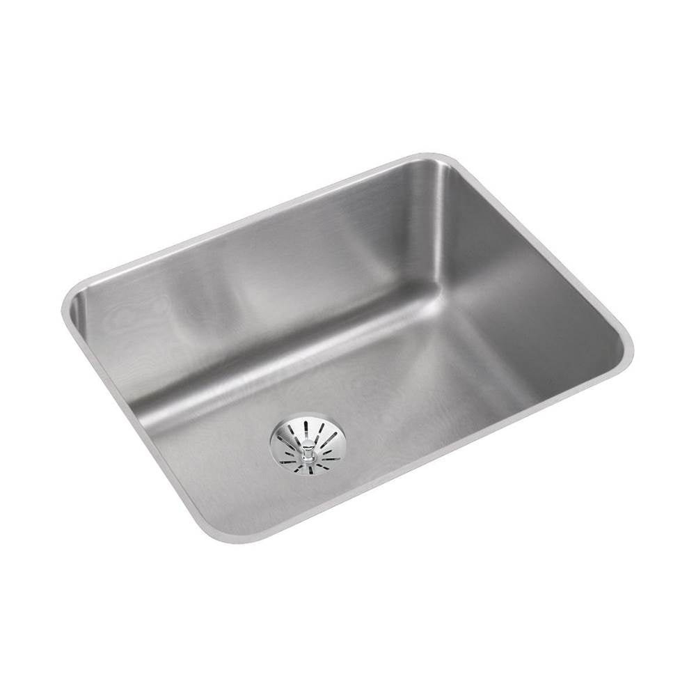 Elkay - 18 Gauge Stainless Steel 23.5'' x 18.25'' x 10'' Single Bowl Undermount Kitchen Sink Kit - Lustrous Satin