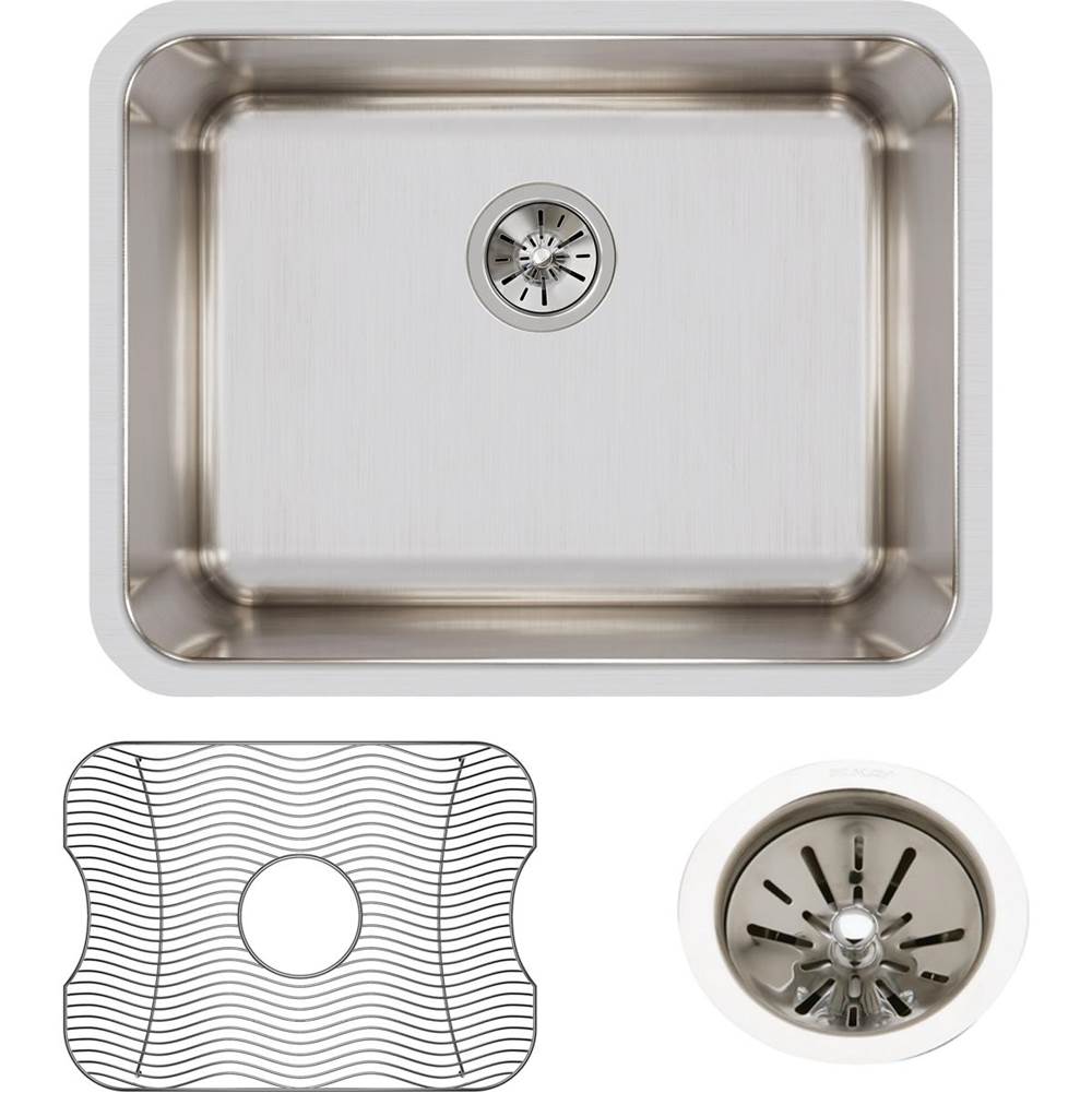18 Gauge Stainless Steel 23.5'' x 18.25'' x 7.5'' Single Bowl Undermount Kitchen Sink Kit