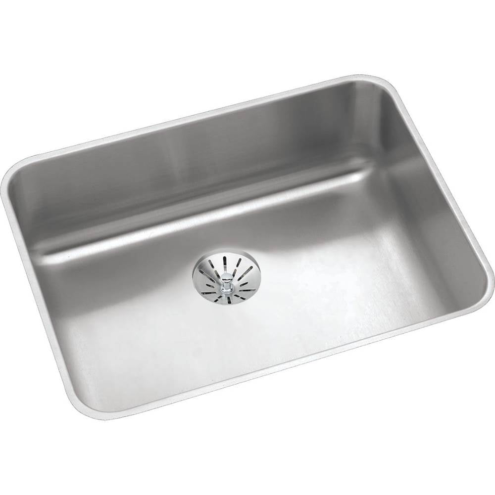 Elkay - 18 Gauge Stainless Steel 23.5'' x 18.25'' x 4.375'' Single Bowl Undermount Kitchen Sink Kit - Lustrous Satin